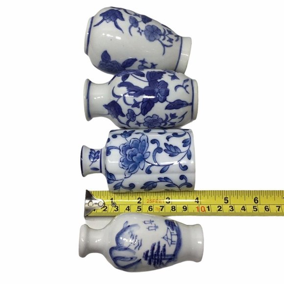 Bundle of Blue and White Mini Vases - Picture 2 of 5